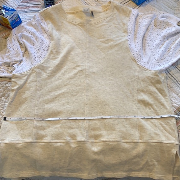 Anthro Akemi & Kin Half Sleeve Sweater Lace Sleeve - Picture 11 of 13